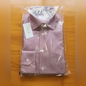 ETON Striped Elevated Twill Shirt Contemporary 39 Neck 15.5 NWT